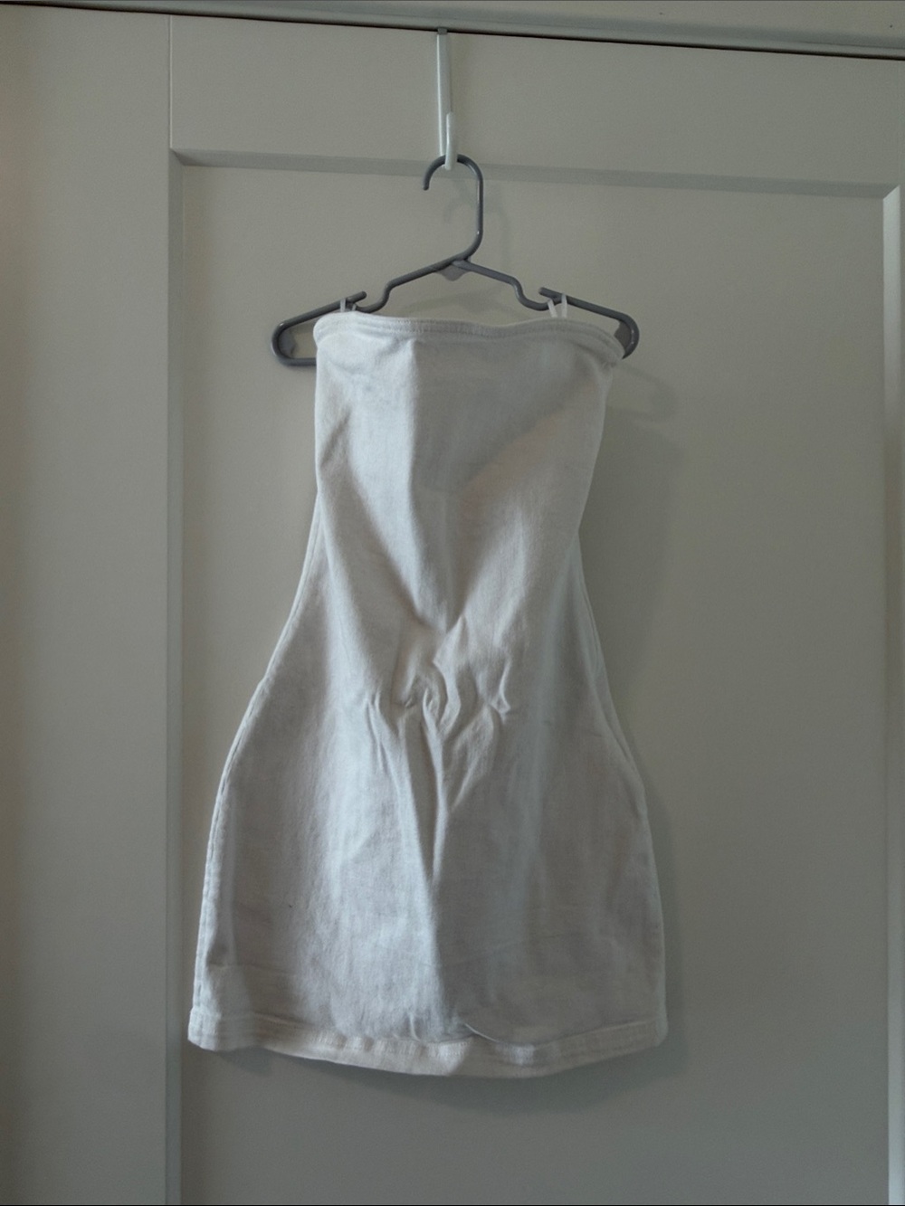 Zara white mini dress strapless